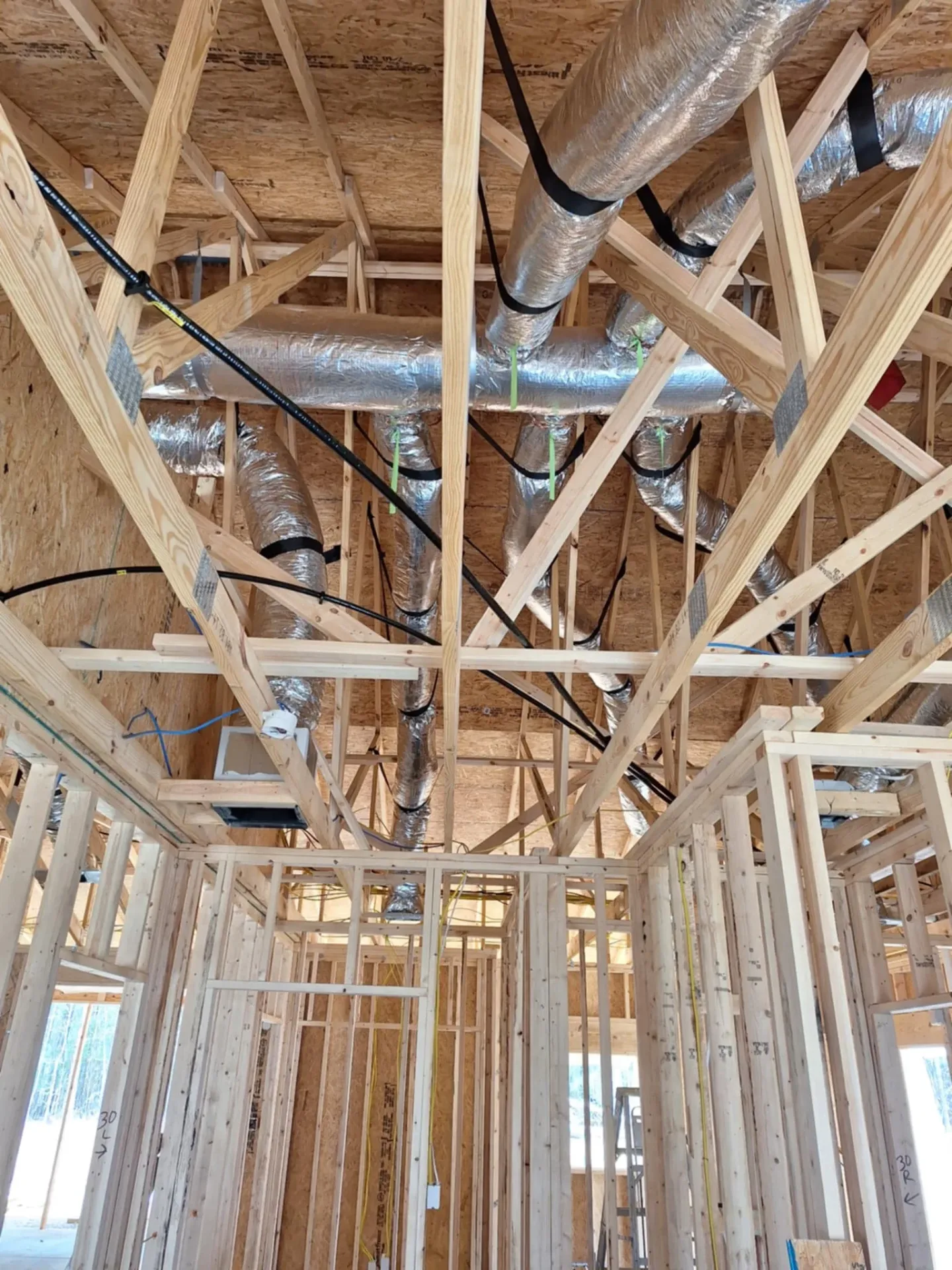 HVAC ductwork installation in new construction in Ashley Heights